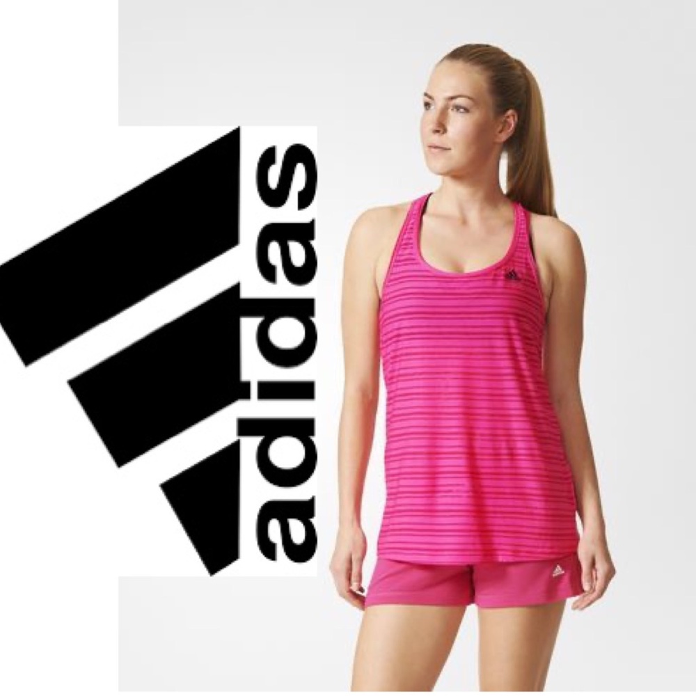 NWT ADIDAS WOMENS PINK RACERBACK TOP LARGE